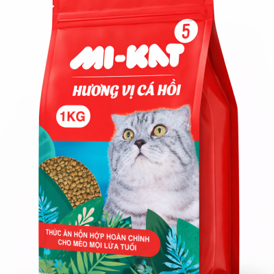 (Sắp ra mắt) Mikat 5 - Phủ bột cá hồi và Thịt gà.